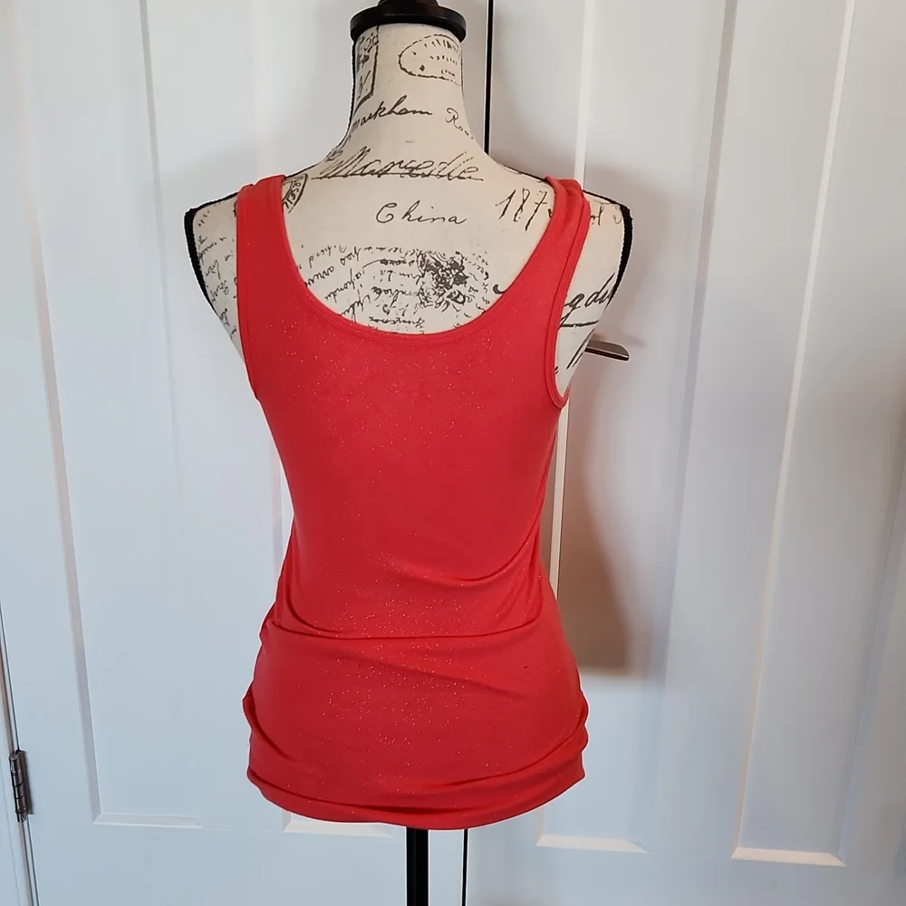 Mossimo pink tank with gold glitter - Picture 4 of 5